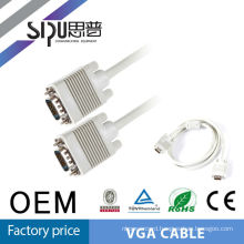 SIPU factory wholesale video cable VGA male to male for monitor and projector